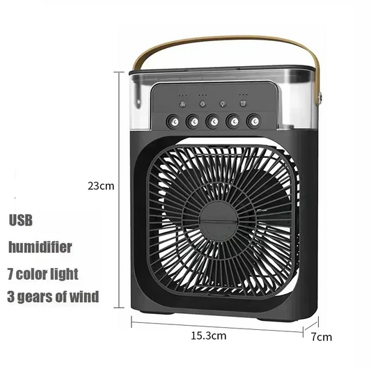 3-in-1 Portable Air Cooler – Fan, Humidifier & LED Night Light